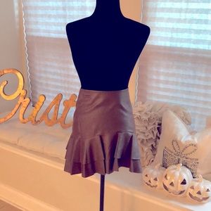 Faux leather skirt